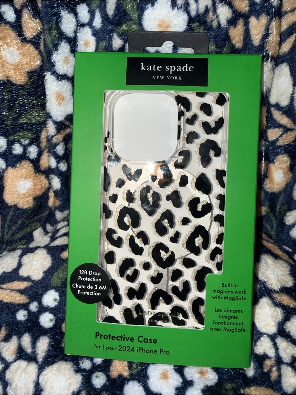 Kate Spade New York Leopard Print MagSafe Case for iPhone 2024 Pro NWT